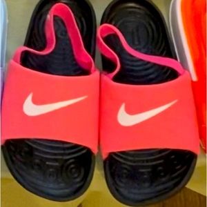 Pink and White Nike Sandals for girls